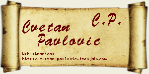 Cvetan Pavlović vizit kartica